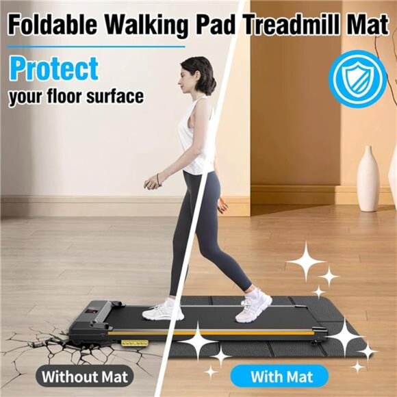 Foldable Walking Pad Treadmill Mat, Floor Protection Pad, Exercise Mats for - Picture 3 of 7